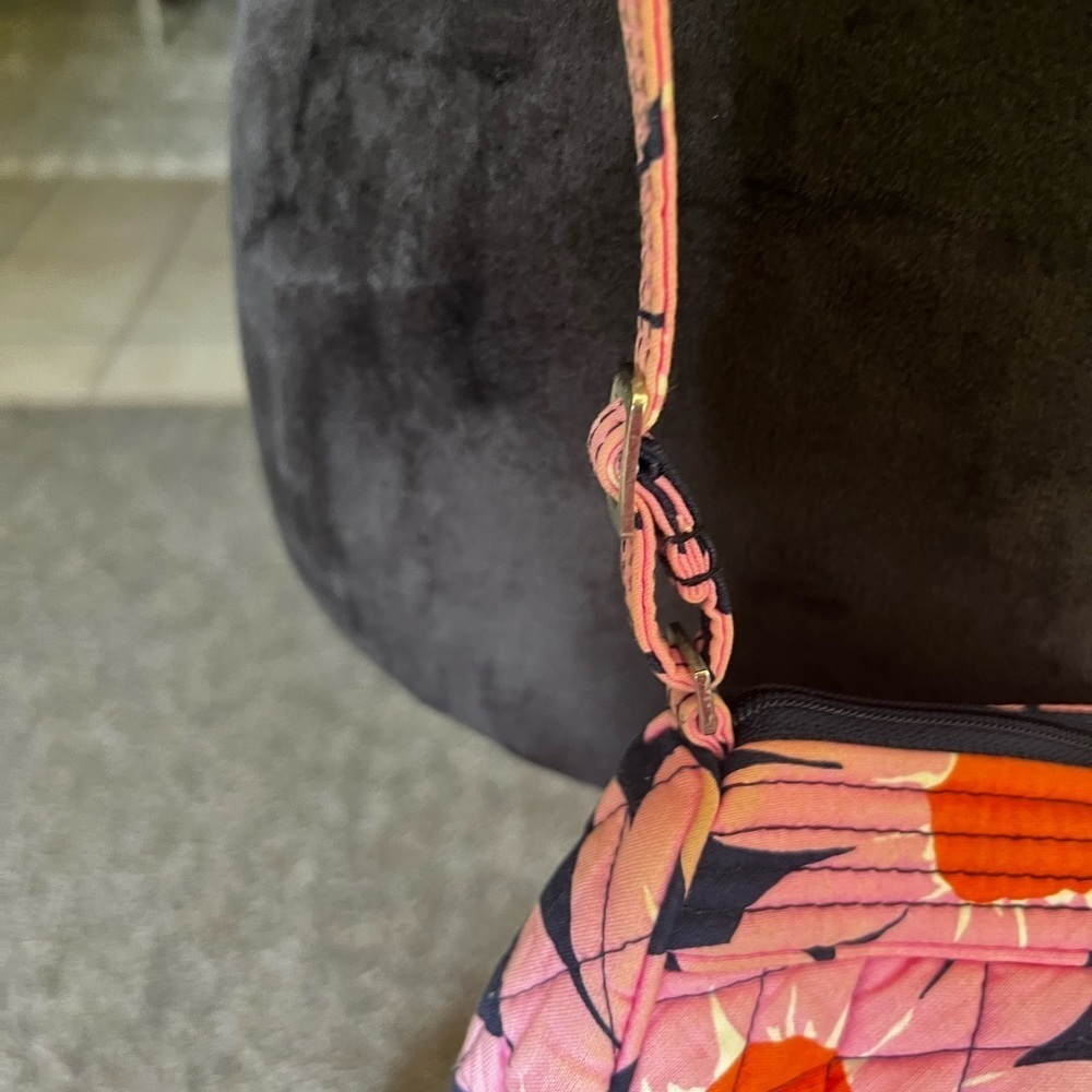Vera Bradley Pink and Orange Floral Crossbody Bag - Picture 4 of 7